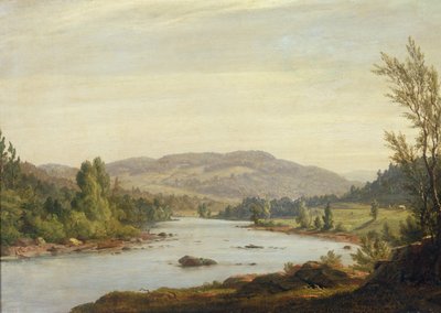 Landschap met rivier (Scène in Noord-New York), 1849 door Sanford Robinson Gifford